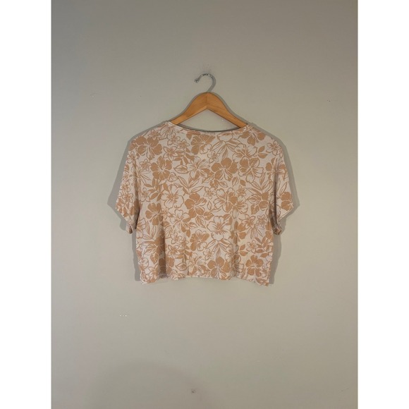 American eagle crop tee baby tee soft and sexy floral neutral‎ - Picture 4 of 4